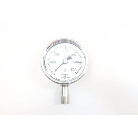 Ashcroft Duralife 63Mm 1/4In 0-600Psi Npt Pressure Gauge 63-1008S-02L-600